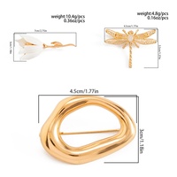 Bros Pin Logam Berongga Motif Kupu-kupu Gaya Retro Prancis untuk Wanita, Bros Pin Kerah Elegan untuk Pesta, Dekorasi Perhiasan, Hadiah