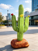 Modèle de cactus gonflable géant réaliste vert résistant aux intempéries durable imperméable pour publicité extérieure en centre commercial