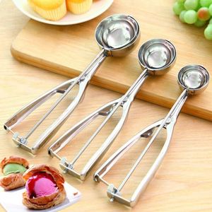 Juego de Cucharas para Helado de Acero Inoxidable Ecológicas Personalizadas de 3 Tamaños Diferentes para Hornear Galletas - Product Image 5