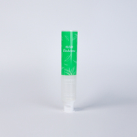 Aangepaste 80g 100g groene doorschijnende matte PE tube plastic tandpastatube verpakking met flip-top deksel voor fruit smaak tandpasta