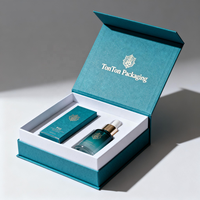 Boîte magnétique personnalisée et boîte cadeau orange pour ensemble de soins de la peau et emballage de luxe, boîte en papier de taille personnalisée