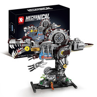 Kaiyu Creative - Juego de Bloques de Construcción de Plástico con Forma de Dragón Espinoso Semimecánico, Juego de Colgantes de Ensamblaje Manual, Personalizable