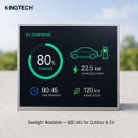 Kingtech 12,1 pouces 1024x768 jusqu'à 1500 nits Haute luminosité -30~85 ℃    Module LCD TFT AG anti-reflet LVDS 6/8 bits pour appareil extérieur