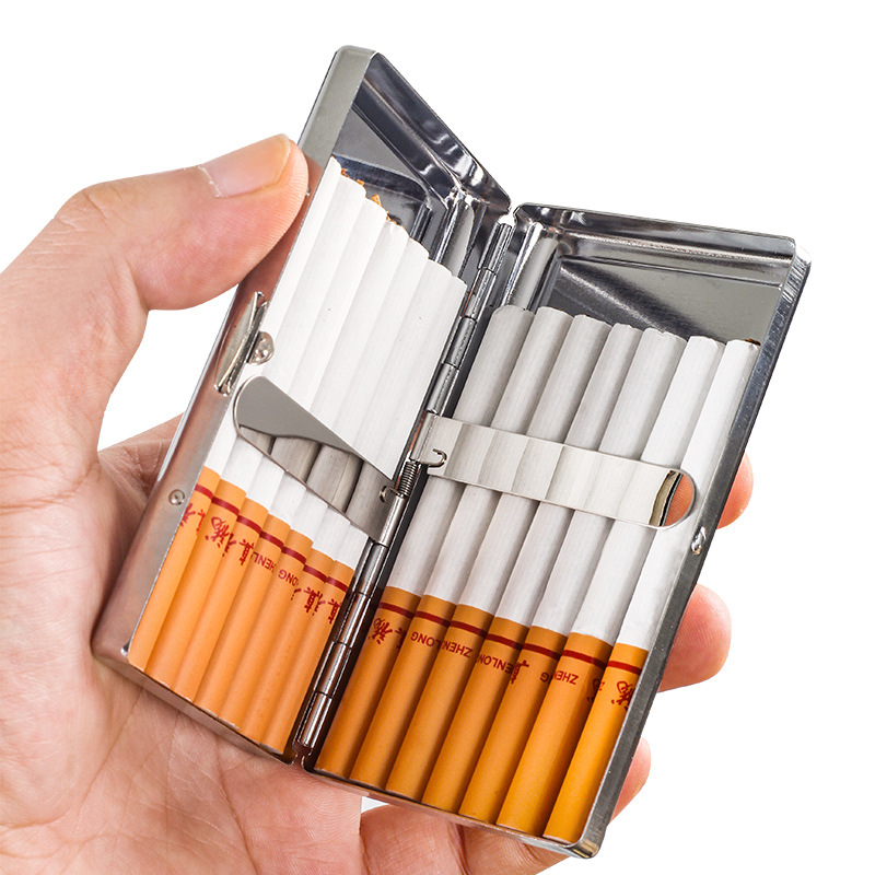 pocket cigarette Portable Sublimation Blank Pocket Cigarette Box 14 Pcs Thick Metal Cigarette  Case for Men Gift| Alibaba.com