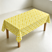 Nappe imperméable en PEVA jaune et blanche à motif losanges, 54 x 108 pouces, rectangulaire, en plastique, pour fête d'Halloween