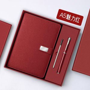 High Quality Luxury Eco-Friendly A5 Leather <b>Notebook</b> <b>Planner</b> Custom Logo Business <b>Notebook</b> and Pen Gift Set Wholesale - Product Image 3