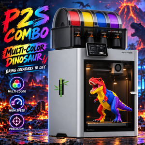 เครื่องพิมพ์ 3 มิติ P2S Combo แบบ FDM สำหรับการศึกษา ใช้งานในบ้าน อัตโนมัติ ตั้งโต๊ะ รองรับหลายสี พร้อมระบบตรวจสอบและอบแห้งแบบอัปเกรด - Product Image 1