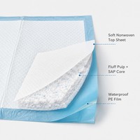 Tapis d'apprentissage pour chiots jetables, doux, écologiques, matelassés, avec PE et SAP, pour l'entraînement à la propreté en intérieur et la protection des sols, OEM