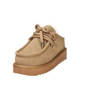 Zuecos para mujer DFSH375005 color camel con forro de piel sintética y sin cordones - Product Image 2
