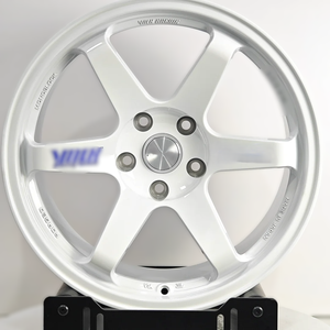 ล้อฟอร์จ LZT-570 สีขาวเงา <span class=keywords><strong>TE37</strong></span> ขนาด 18/19/20 นิ้ว ขอบลึก สไตล์ JDM สำหรับ Honda/Toyota/BMW - Product Image 1