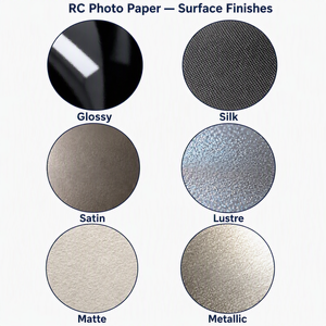 Papier <span class=keywords><strong>photo</strong></span> satiné brillant RC 260 g/m² en rouleau, imperméable, encre pigmentée, jet d'encre, 12, 17, 24, 36, 42, 50 pouces <span class=keywords><strong>x</strong></span> 30 m pour imprimante de <span class=keywords><strong>format</strong></span> mini-laboratoire - Product Image 2