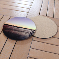 Sous-verre rond en MDF en bois brut pour sublimation, idéal pour les dîners en famille et les fêtes
