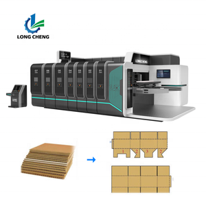 آلة طباعة وتشقيق وتقطيع عالية السرعة أوتوماتيكية بـ 2 أو 3 أو 4 ألوان لطباعة الكرتون والورق المقوى - Product Image 1