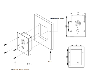 Teléfono Analógico con Cable y IP, con Red Wifi, para Escuelas, Industrias y Ascensores, Directo de Fábrica KNTECH - Product Image 3