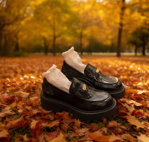 Chaussures décontractées à talon épais pour femmes, à enfiler, toutes saisons, avec détails métalliques, pour la marche et le fitness - Product Image 2