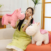 Nouvelle Peluche Licorne Gemini aux Grandes Yeux, Ailes d'Amour, Poney Arc-en-ciel, Mignonne Poupée Tianma pour le Commerce Extérieur