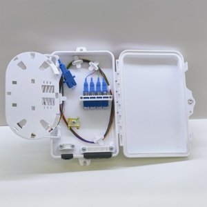 Boîtier de jonction à fibre optique ABS 4 cœurs, blanc, compact, mural pour FTTH - Product Image 4