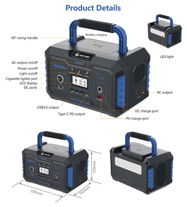 สถานีพลังงานแสงอาทิตย์แบบพกพา 110v 230v เครื่องกำเนิดไฟฟ้าพลังงานแสงอาทิตย์แบบพกพาสำหรับตั้งแคมป์ 1000W ระบบพลังงานลิเธียมไอออน - Product Image 3