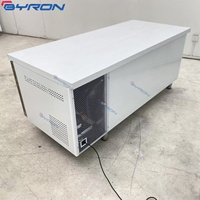 Table de travail commerciale en acier inoxydable avec équipement de réfrigération, réfrigérateur pour bar à salades, congélateur sous comptoir