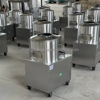 Commerciële automatische zoete aardappel- en gember-schilmachine, huishoudelijke kleine roestvrijstalen aardappelreinigings- en schilmachine