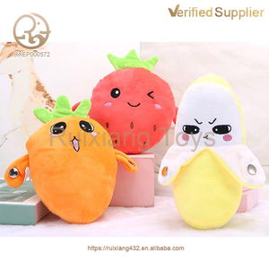 Jouets en peluche pour bébé, piano musical éducatif, fruits, coton PP, broderie, super doux, corps inductif, musique rythmique, banane - Product Image 2