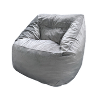 Vente en gros directe d'usine meubles intérieur salon canapé-lit gris velours doux confortable pouf fauteuil canapé paresseux