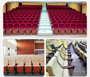 Asientos de teatro Sillas de película Asiento de cine Muebles de teatro Universidad College Hall Moderno Cómodo Asientos de Iglesia Comercial - Product Image 4