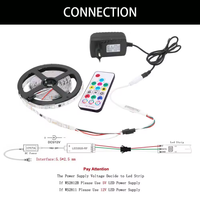ESann Télécommande RF sans fil 21 touches Mini contrôleur de couleur de rêve pour bande lumineuse LED pixel de couleur de rêve