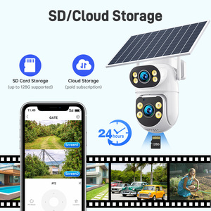 Sistema de Seguridad CCTV Solar de 2 Lentes para Exteriores, 4G IP PTZ, Zoom Digital 16X, Visión Nocturna a Color, Pan-Tilt, Sirena Integrada - Product Image 3