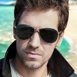 Unisex Retro Black Pilot Style UV400 Polarized Anti-Glare Driving Sunglasses with Classic Square <b>Cat</b> Eye Design for Summer - Product Image 4