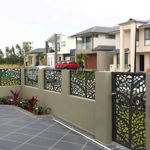 Puerta principal de Metal perforada para jardín, Panel de cercado de privacidad, diseño de puerta enrejada de pared de aluminio curado, corte láser - Product Image 6