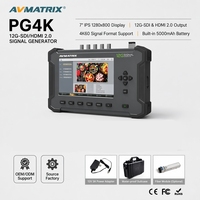 AVMATRIX PG4K 12G-SDI HDMI 2.0 Video Pattern Generator 4K60 Penguji Sinyal dengan Layar 5" Baterai 5000mAh SFP untuk Siaran