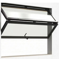 Ventanas de vidrio plegables de aluminio con rejilla enrollable vertical americana moderna para tienda, cafetería, Bar, Hotel, Villa, concepto de diseño gráfico