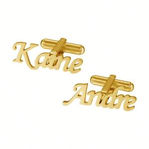 <span class=keywords><strong>Gemelos</strong></span> con nombre personalizado para hombre, <span class=keywords><strong>camisa</strong></span> francesa con <span class=keywords><strong>iniciales</strong></span> personalizadas, botones, regalos de boda, joyería para hombre - Product Image 5