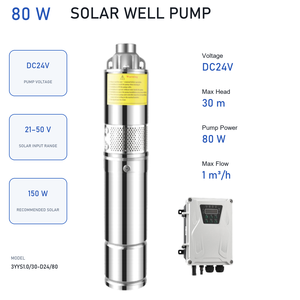 QY 3 Inch Solar Screw <b>Pump</b> 0.75 Inch Outlet for Well <b>Water</b> and Irrigation 1m3/h 30m Head - Product Image 1