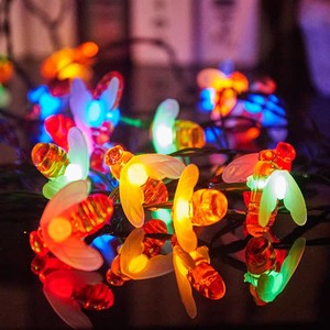 Nouvelle <span class=keywords><strong>guirlande</strong></span> lumineuse <span class=keywords><strong>solaire</strong></span> LED extérieure IP44 en forme d'abeille, étanche, pour jardin et pelouse, avec matériau en cuivre - Product Image 4