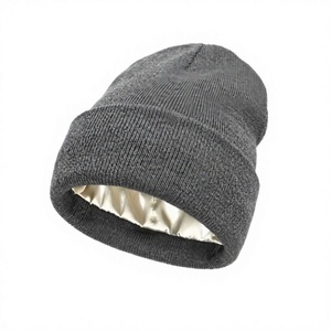 Gorro de Punto Personalizado con Forro de Satén, Unisex, Acrílico, para Invierno, Ajustable, Gorro de Calavera para Adultos, Casual, para Exteriores - Product Image 4