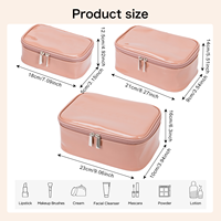 Sac de maquillage KONCAI imperméable, nouveau style brillant en PVC, meilleur sac de voyage, trousse de toilette, plusieurs tailles