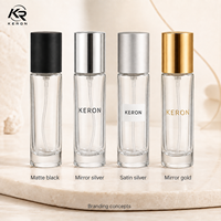 Flacon de parfum cylindrique en verre transparent, vaporisateur de parfum, flacon pulvérisateur, OEM ODM, emballage en gros