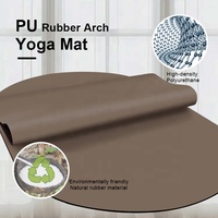 Tapete de Yoga Personalizado Sansd, Arqueado, de Goma PU, Color Verde Oliva, Forma Ovalada, Ecológico, Antideslizante, de Lujo, Natural
