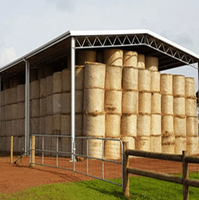Puede mover la estructura de acero prefabricada Cobertizo de heno Granero aislado Perro Perrera Cobertizo Granja Almacén cobertizo construcción