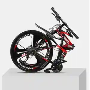 2024 New 26 inch folding bike full suspension foldable mountain bicycle carbon