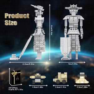 Blocs de construction robotiques Space Eagle en plastique, 40 pièces, modèle Spaceballs <span class=keywords><strong>Mega</strong></span> Maid, puzzles à assembler en petites particules - Product Image 3