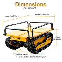 Vente en gros usine – Camion benne chenillée tout-terrain télécommandé à déchargement automatique de 500 kg pour le transport agricole
