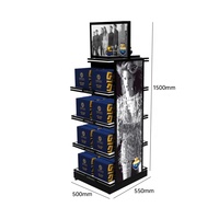 Soporte de metal Pantalla POP Pantalla POSM FSDU personalizada Soporte de fácil montaje Estante de exhibición promocional para minoristas de supermercados