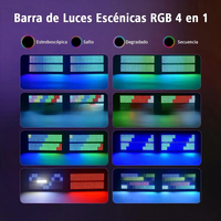 Barres lumineuses stroboscopiques LED RGB DMX 48+8/105 segments, indice de protection IP33, Ra95 CRI, en alliage d'aluminium, pour mariages, streaming en direct, studios d'éclairage