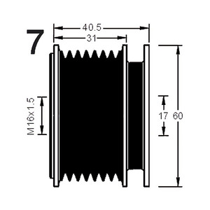 Dispositivo ruota libera alternatori compatibili con MERCEDES-BENZ CLASSE E E 200 T Kompressor (211.242) Benzina (KW: 120, HP: - Product Image 3