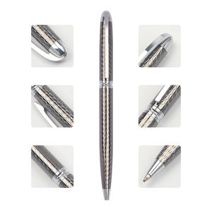 Stylo bille de luxe en métal de haute qualité avec logo gravé sur le corps, largeur d'écriture 1,0 mm - Product Image 6