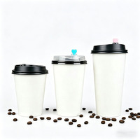 Gobelet en papier kraft à paroi simple, recyclable, de qualité alimentaire, jetable, 6oz 8oz 12oz 16oz 20oz, avec logo personnalisé, pour café chaud, avec couvercle