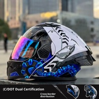 Casco Integral ABS para Hombre y Mujer, Diseño Gráfico, Cierre de Liberación Rápida, Cuatro Estaciones, Nuevo